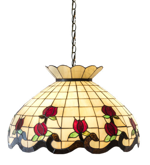 Meyda 23" Wide Roseborder Pendant 28671