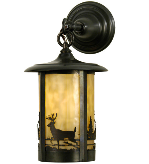 Meyda 8"W Fulton Deer Creek Hanging Wall Sconce 28786