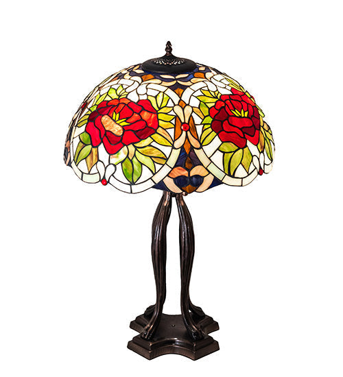 Meyda 30" High Renaissance Rose Table Lamp- 28804