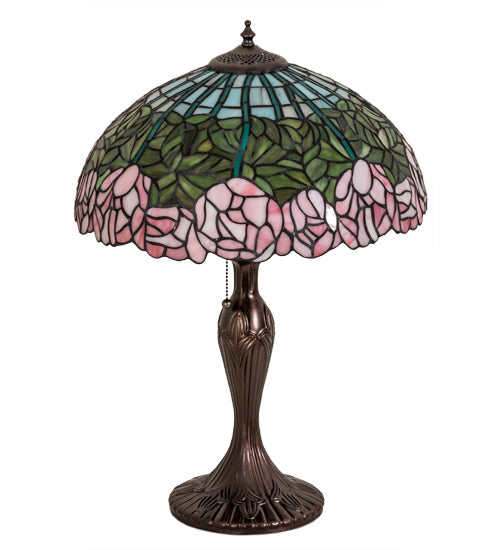 Meyda 23" High Tiffany Cabbage Rose Table Lamp '31143