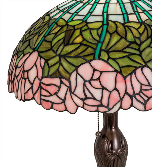 Meyda 23" High Tiffany Cabbage Rose Table Lamp '31143