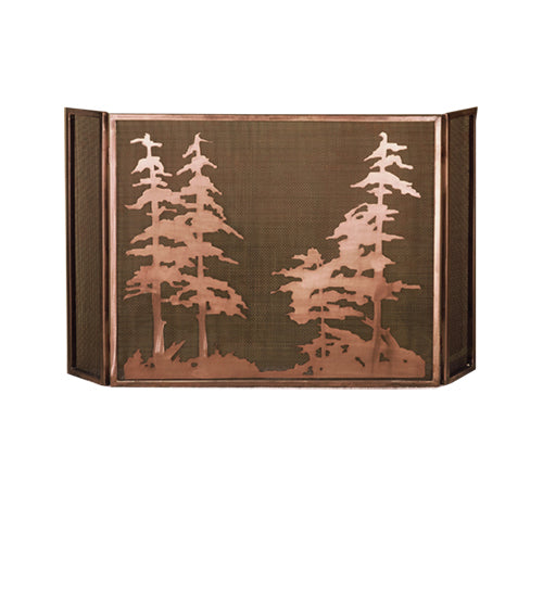 Meyda 50"W X 30"H Tall Pines Fireplace Screen 32281