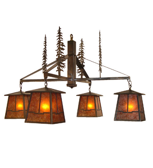 Meyda 40"W Tall Pines Valley View 4 LT Chandelier 32698