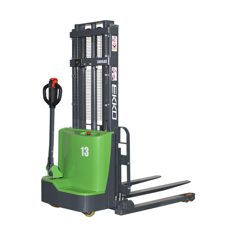 EKKO Lithium Straddle Stacker 2800 lb Cap., 145" Height  EB13C-145Li