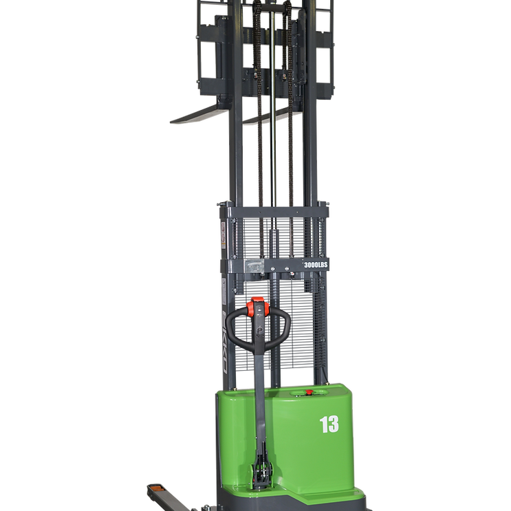 EKKO Lithium Straddle Stacker 2800 lb Cap., 138" Height EB13C-138Li