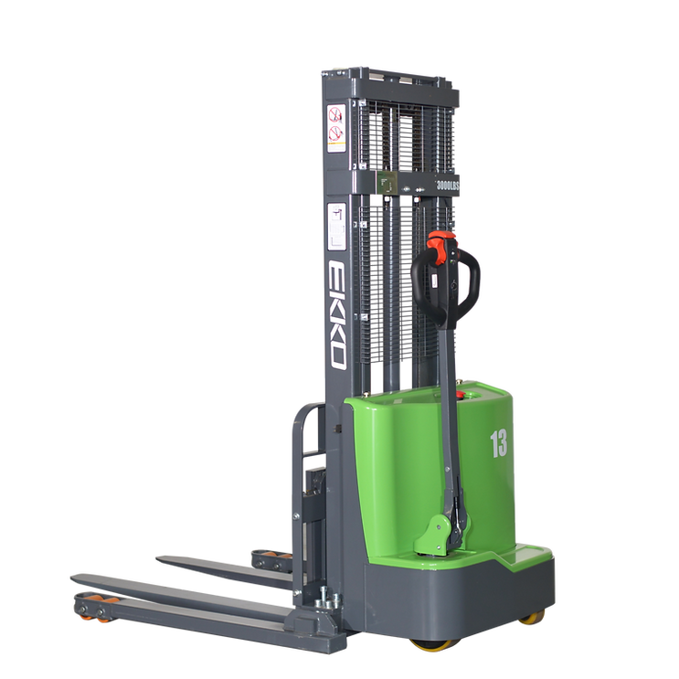 EKKO Lithium Straddle Stacker 2800 lb Cap., 145" Height  EB13C-145Li