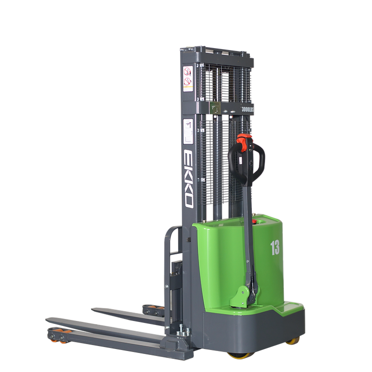 EKKO Lithium Straddle Stacker 2800 lb Cap., 118" Height EB13C-118Li