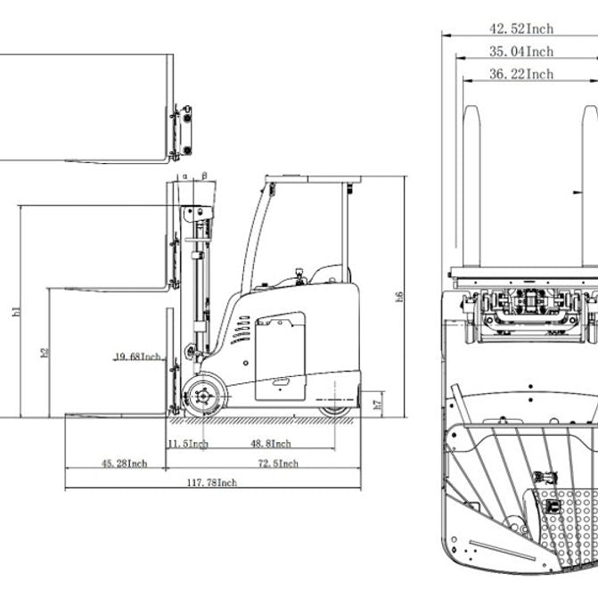 EKKO Stand-up Rider Forklift EK18RF-Li