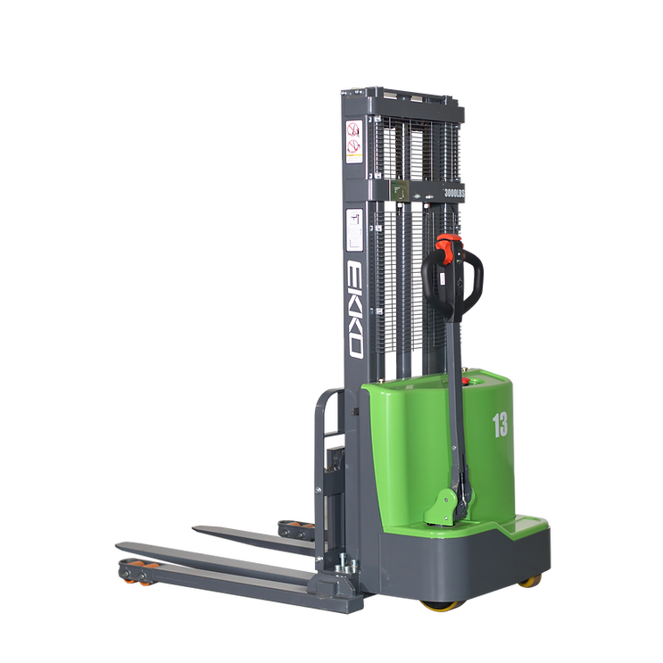 EKKO Lithium Straddle Stacker 2800 lb Cap., 138" Height EB13C-138Li