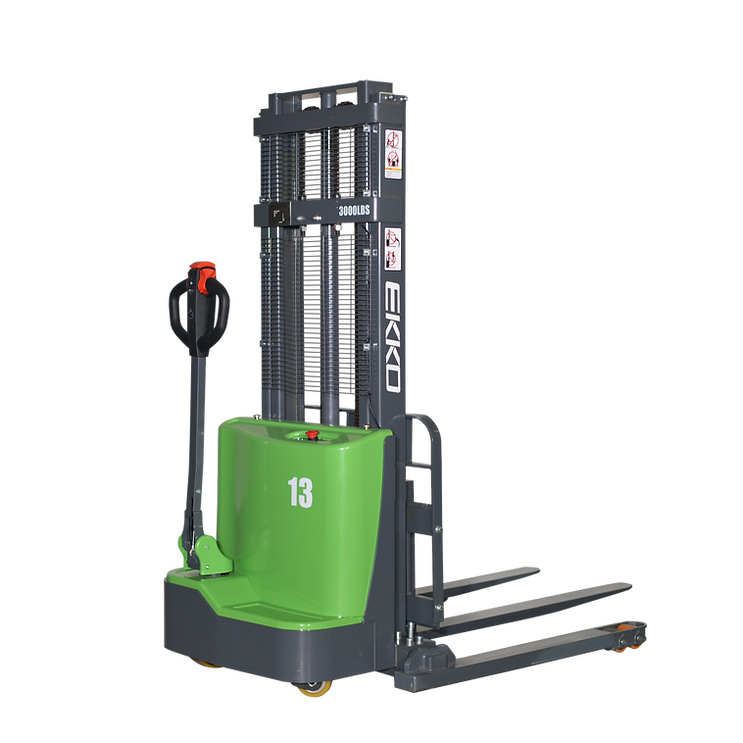 EKKO Lithium Straddle Stacker 2800 lb Cap., 138" Height EB13C-138Li