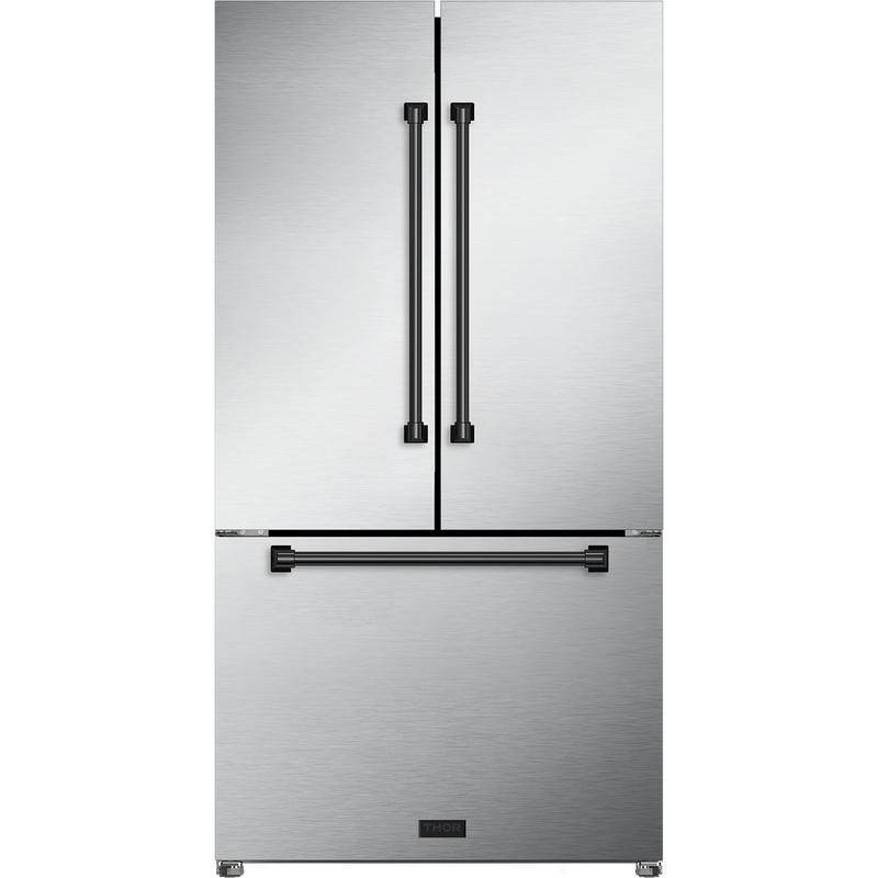 Gordon Ramsay by THOR Kitchen Package - 36" Gas Range, 36" Refrigerator with Ice Maker and Dishwasher in Stainless Steel, AP-RSG36-2