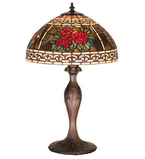 Meyda 22.5"H Roses & Scrolls Table Lamp 37789