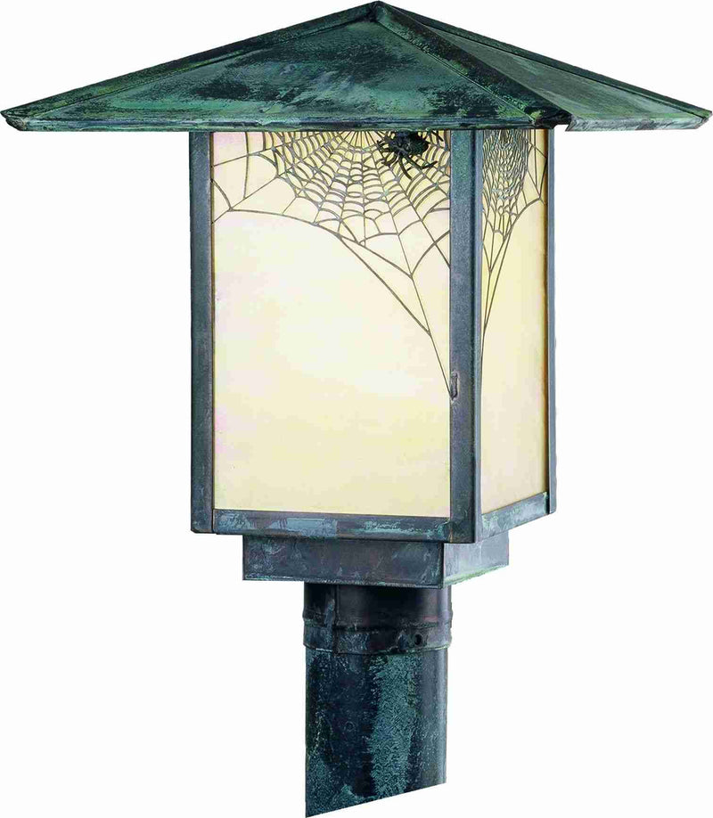 Meyda 12"Sq Seneca Spider Web Post Mount 38047