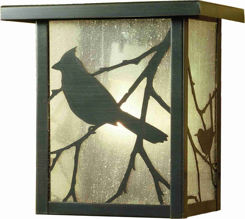 Meyda 8"W Hyde Park Song Bird Wall Sconce 43458