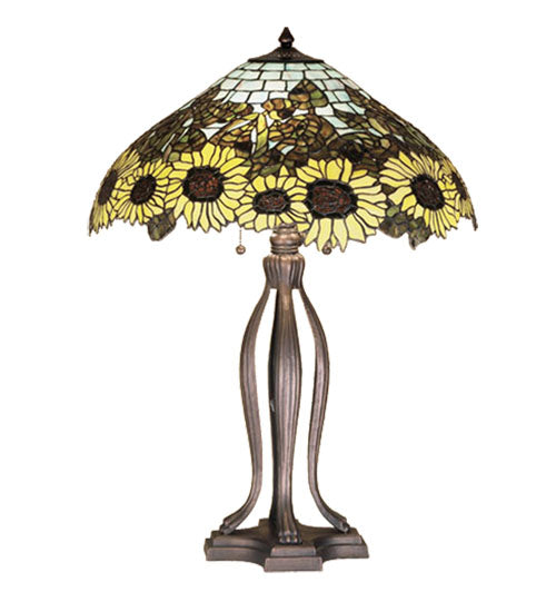 Meyda 30"H Wild Sunflower Table Lamp 47592