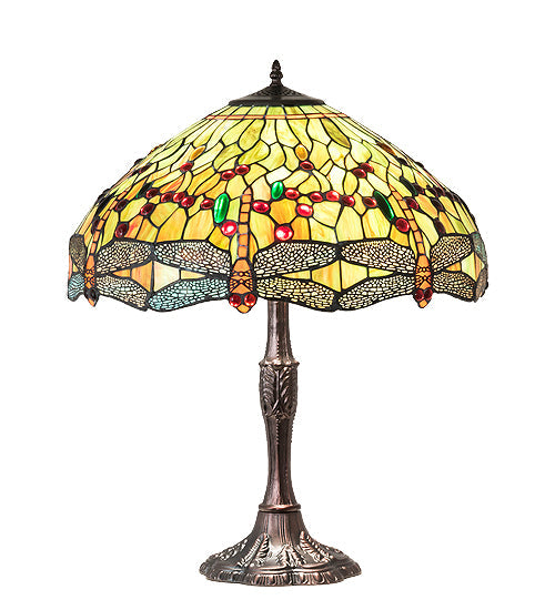 Meyda 26" High Tiffany Hanginghead Dragonfly Table Lamp - 47960