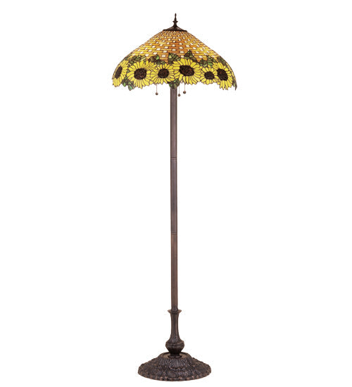 Meyda 63"H Wicker Sunflower Floor Lamp '47996