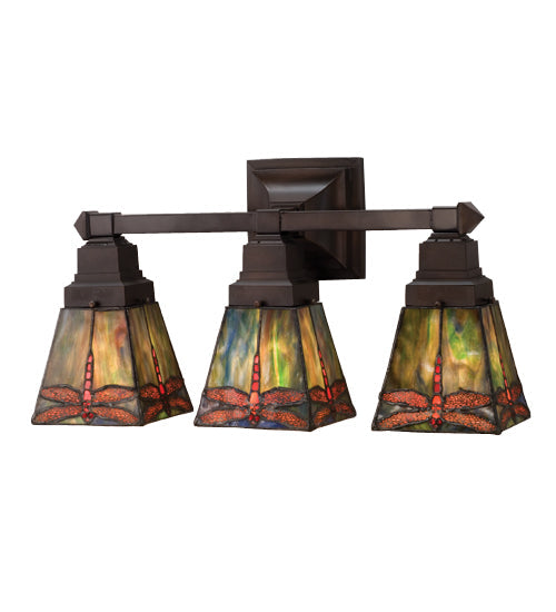 Meyda 20"W Prairie Dragonfly 3 LT Vanity Light.609 '48036