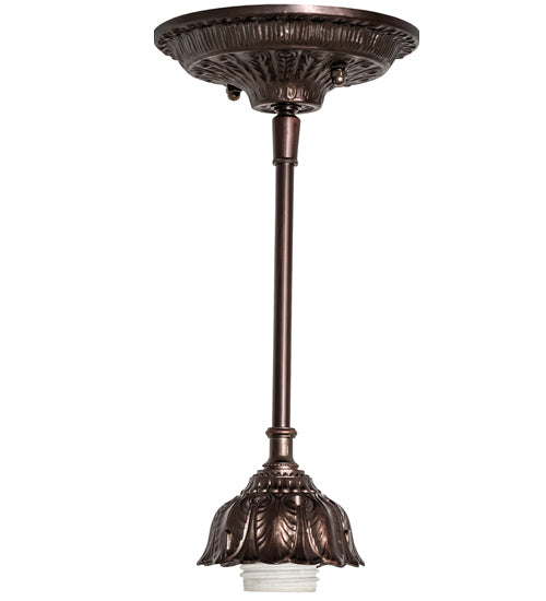 Meyda 5" Wide Mahogany Bronze 1 Light Pendant Hardware '48917