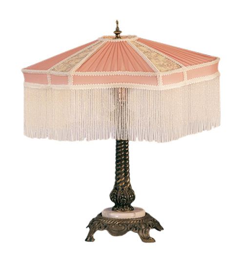 Meyda 22" High Fabric & Fringe Persian Table Lamp '49469