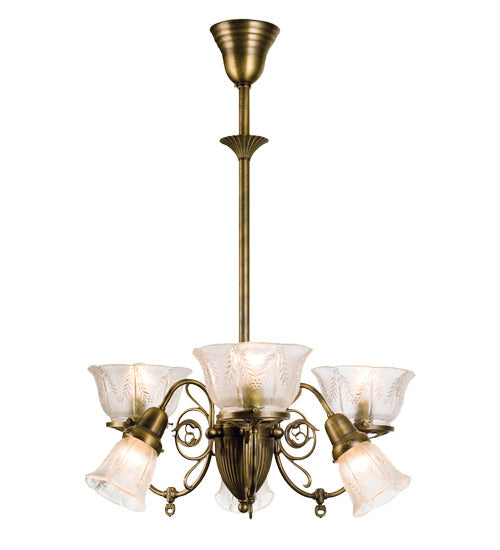 Meyda 26" Wide Revival Gas & Electric 6 Light Chandelier '50758