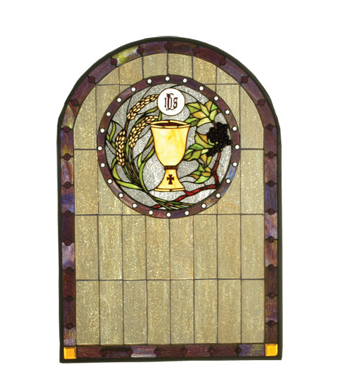 Meyda 22"W X 32"H Sacrament Stained Glass Window '51129