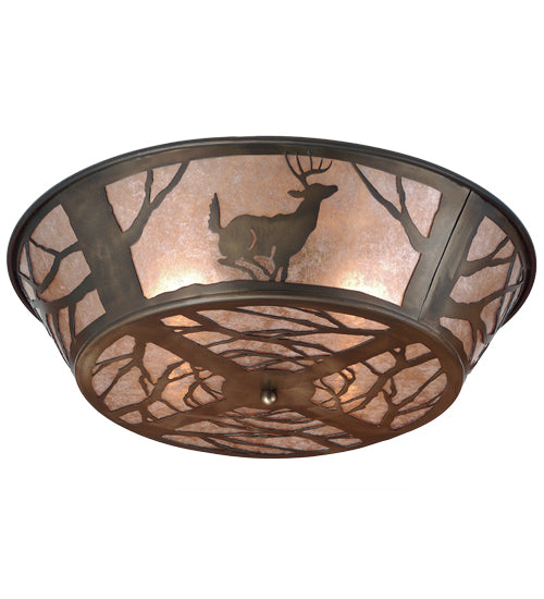 Meyda 22"W Deer on the Loose Flushmount '51233