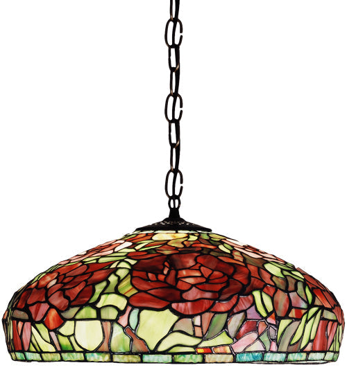 Meyda 17"W Tiffany Peony Pendant '51860