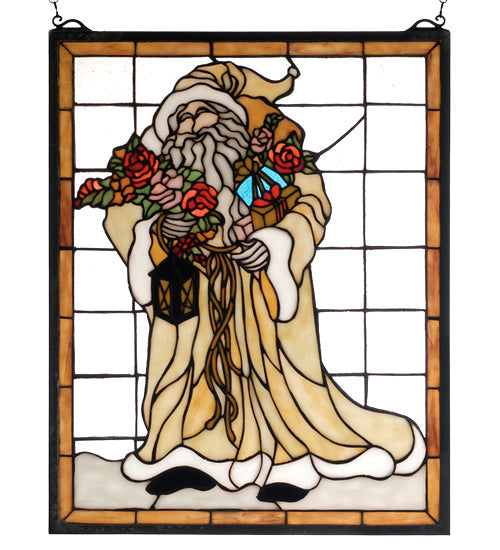 Meyda 16" Wide X 20" High Father Christmas Window '65264