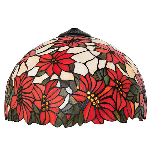 Meyda 16" Wide Poinsettia Shade '65387