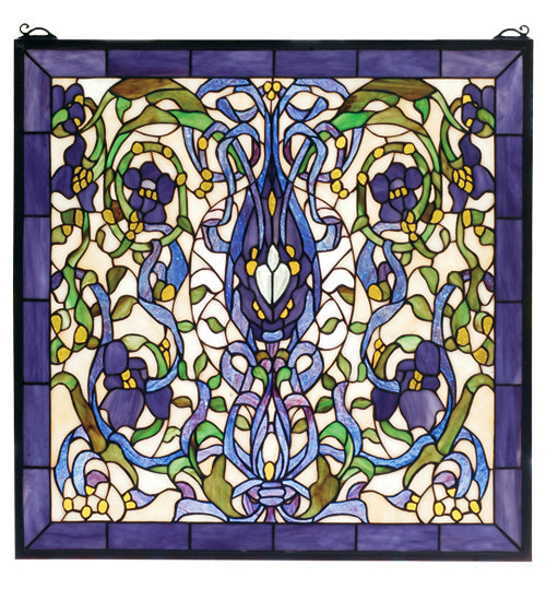 Meyda 22"W X 22"H Floral Fantasy Stained Glass Window '66280