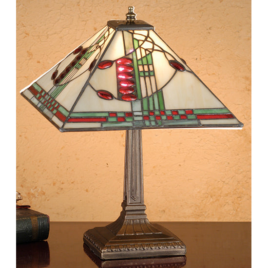 Meyda 12.5"H Mackintosh Square Accent Lamp '66486