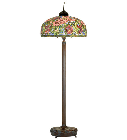 Meyda 78" High Tiffany Oriental Poppy Floor Lamp '66516