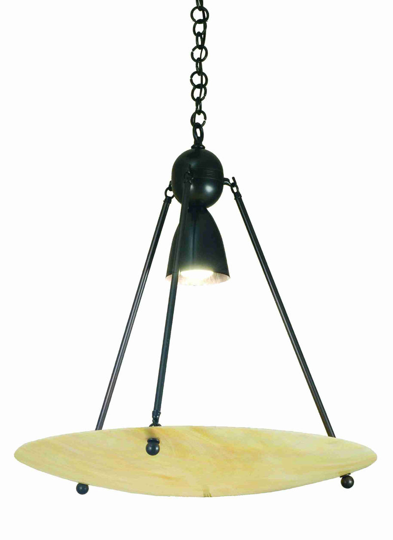 Meyda 25.5"W Revival Beige Iridescent Deco Ball Inverted Pendant '66749