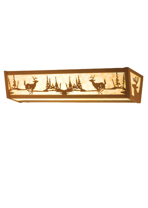 Meyda 30"W Deer at Lake Vanity Light '67743