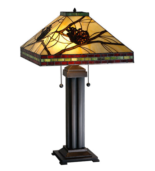 Meyda 24" High Pinecone Mission Table Lamp '67852