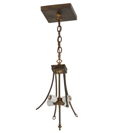 Meyda 20"W Antique Copper 4 LT Inverted Pendant Hardware '68058