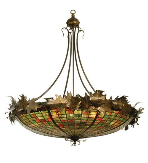 Meyda 52" Wide Greenbriar Oak Inverted Pendant '68577