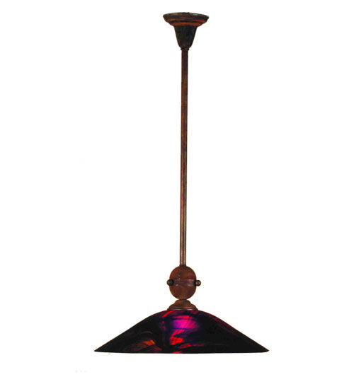 Meyda 21"W Deco Ball Cabernet Swirl Pendant '68672