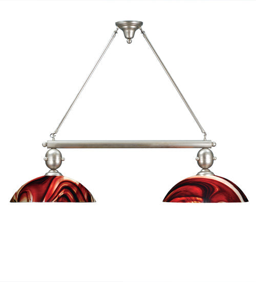 Meyda 48.5"L Deco Ball 2 LT Cabernet Swirl Island Pendant '68804