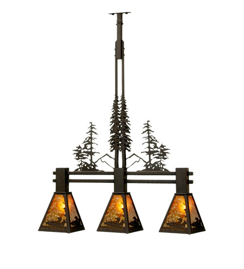 Meyda 30"L Loon Tall Pines 3 LT Island Pendant 70028