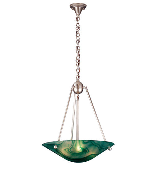 Meyda 21"W Deco Ball Mente Swirl Inverted Pendant 73412