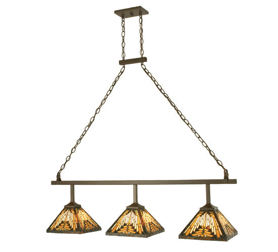 Meyda 46" Long Nuevo Mission 3 Light Island Pendant 73874