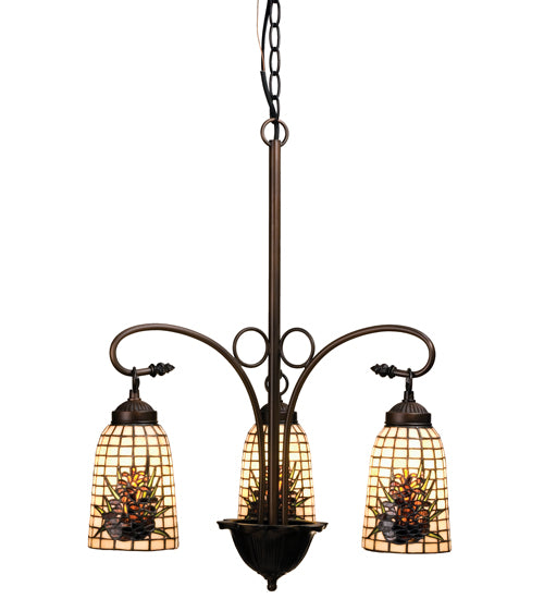 Meyda 20.5"W Pine Barons 3 LT Chandelier 73989