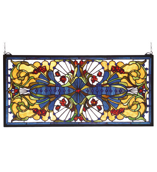 Meyda 29"W X 14"H Sonja Transom Stained Glass Window 77909