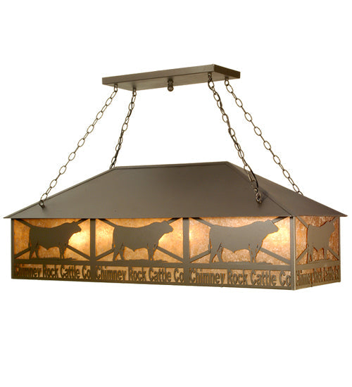 Meyda 50"L Personalized Chimney Rock Oblong Pendant 77924