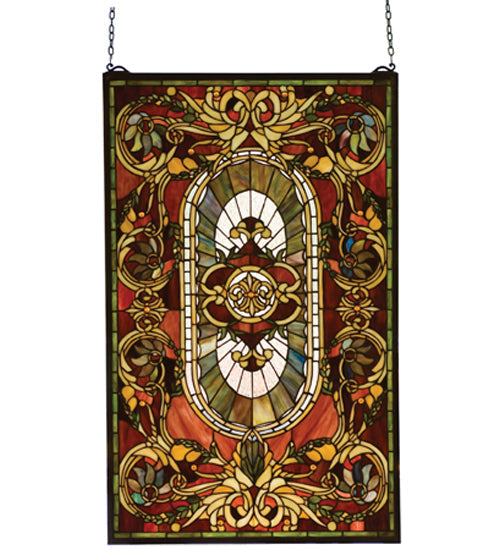 Meyda 20"W X 32"H Regal Splendor Stained Glass Window 78103