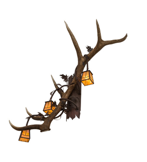 Meyda 46" Wide Antlers Elk 3 Light Wall Sconce- 82834