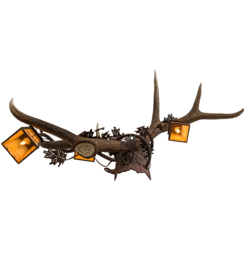 Meyda 46" Wide Antlers Elk 3 Light Wall Sconce- 82834