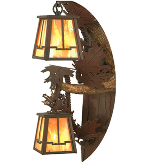 Meyda 26" Wide Antlers Elk 3 Light Wall Sconce 82835